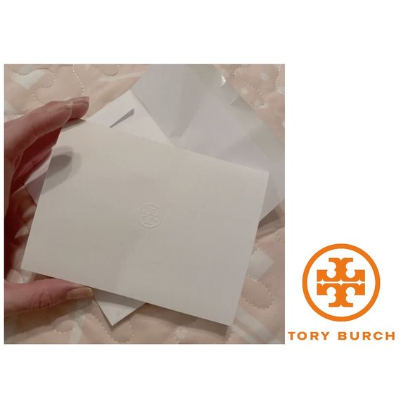 Tory Burch White Gift Card Enjoy Note and Envelope - Picture 1 of 6